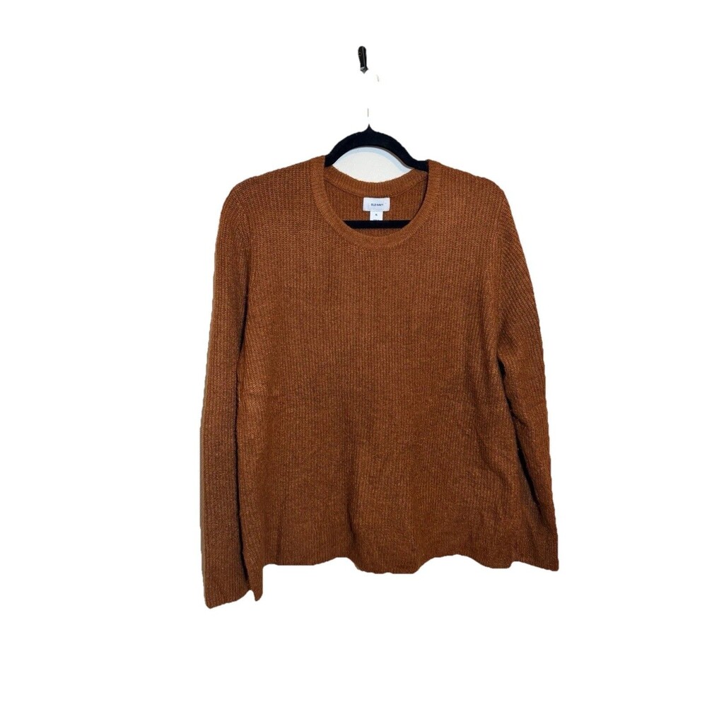 Old Navy rust orange ribbed crewneck soft sweater  womens size XL